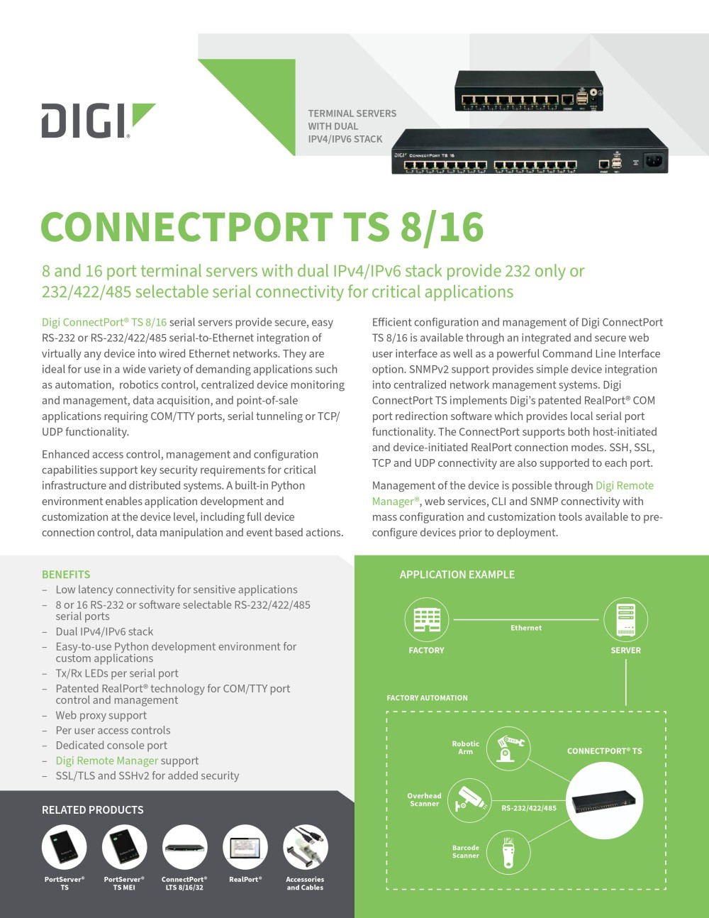 DIGI 8Port Terminal Server / Connectport TS 8 DIGI 8Port Terminal ...